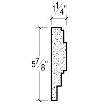 Side View of Plaster Crown Moulding – DC501-738 Side View image of Plaster Crown Moulding – DC501-738