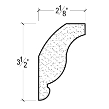 Side View image of Plaster Crown Moulding – DC503-763