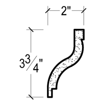 Side View image of Plaster Crown Moulding – DC503-737