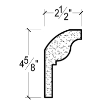 Side View of Plaster Crown Moulding – DC504-734 Side View image of Plaster Crown Moulding – DC504-734