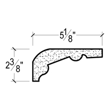 Side View of Plaster Crown Moulding – DC502-757 Side View image of Plaster Crown Moulding – DC502-757