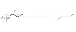 2D View image of Plaster Crown Moulding – DC502-769