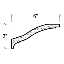Side View of Plaster Crown Moulding – DC503-792 Side View image of Plaster Crown Moulding – DC503-792