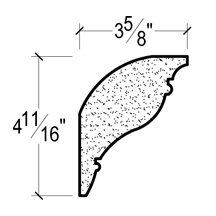 Side View image of Plaster Crown Moulding – DC504-760