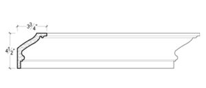 2D View image of Plaster Crown Moulding – DC504-780