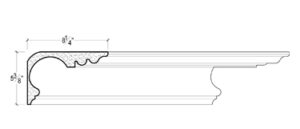 2D View of Plaster Crown Moulding – DC505-770 2D View image of Plaster Crown Moulding – DC505-770
