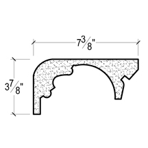 Side View of Plaster Crown Moulding – DC507-731 Side View image of Plaster Crown Moulding – DC507-731