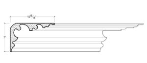 2D View of Plaster Crown Moulding – DC507-741 2D View image of Plaster Crown Moulding – DC507-741