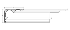 2D View of Plaster Crown Moulding – DC507-764 2D View image of Plaster Crown Moulding – DC507-764