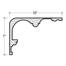 Side View of Plaster Crown Moulding – DC507-764 Side View image of Plaster Crown Moulding – DC507-764