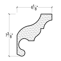 Side View image of Plaster Crown Moulding – DC507-774