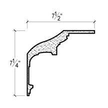 Side View image of Plaster Crown Moulding – DC507-782