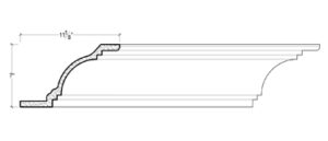 2D View of Plaster Crown Moulding – DC507-786 2D View image of Plaster Crown Moulding – DC507-786