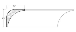 2D View image of Plaster Crown Moulding – DC508-727
