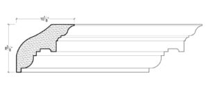 2D View image of Plaster Crown Moulding – DC508-750