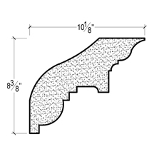 Side View image of Plaster Crown Moulding – DC508-750