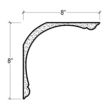 Side View of Plaster Crown Moulding – DC508-789 Side View image of Plaster Crown Moulding – DC508-789