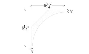Side View of Plaster Cove Moulding – DC505-121D Side View image of Plaster Cove Moulding – DC505-121D