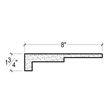 Side View of Plaster Crown Moulding – DC501-752 Side View image of Plaster Crown Moulding – DC501-752