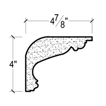 Side View image of Plaster Crown Moulding – DC503-781