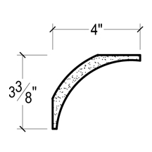 Side View of Plaster Cove Moulding – DC504-121E Side View image of Plaster Cove Moulding – DC504-121E