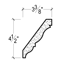 Side View image of Plaster Crown Moulding – DC504-801