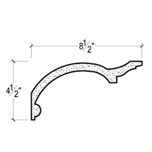 Side View image of Plaster Crown Moulding – DC504-841