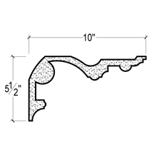 Side View image of Plaster Crown Moulding – DC505-840