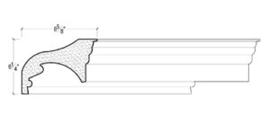 2D View of Plaster Crown Moulding – DC506-797 2D View image of Plaster Crown Moulding – DC506-797