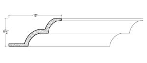 2D View of Plaster Crown Moulding – DC508-767 2D View image of Plaster Crown Moulding – DC508-767