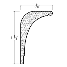 Side View of Plaster Crown Moulding – DC511-765 Side View image of Plaster Crown Moulding – DC511-765