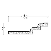 Side View image of Plaster Crown Moulding – DC503-788