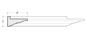 2D View of Plaster Crown Moulding – DC503-809 2D View image of Plaster Crown Moulding – DC503-809