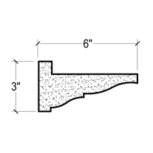 Side View of Plaster Crown Moulding – DC503-809 Side View image of Plaster Crown Moulding – DC503-809