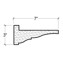 Side View of Plaster Crown Moulding – DC503-809B Side View image of Plaster Crown Moulding – DC503-809B