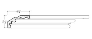 2D View of Plaster Crown Moulding – DC503-827 2D View image of Plaster Crown Moulding – DC503-827
