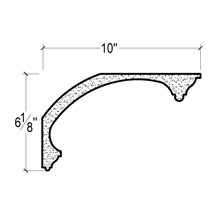 Side View image of Plaster Crown Moulding – DC506-483
