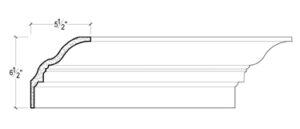 2D View of Plaster Crown Moulding – DC506-844 2D View image of Plaster Crown Moulding – DC506-844