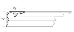 2D View of Plaster Crown Moulding – DC507-829 2D View image of Plaster Crown Moulding – DC507-829