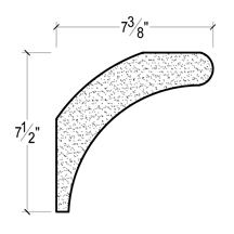 Side View image of Plaster Crown Moulding – DC507-835