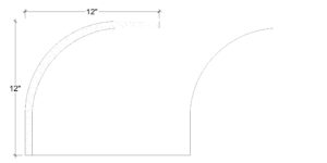 2D View of Plaster Cove Moulding – DC512-121C 2D View image of Plaster Cove Moulding – DC512-121C