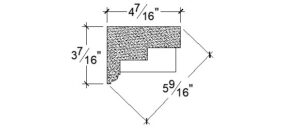 Side View of Plaster Crown – DC503-712 Side View image of Plaster Crown – DC503-712
