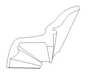 2D View of Plaster Crown Moulding – DC504-329 2D View image of Plaster Crown Moulding – DC504-329