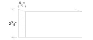 2D View image of Plaster Flat Panel Moulding – DC402-165F