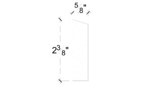 Side View image of Plaster Flat Panel Moulding – DC402-165F