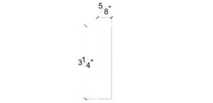 Side View image of Plaster Flat Panel Moulding – DC403-165J