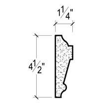 Side View of Plaster Panel Moulding – DC404-739 Side View image of Plaster Panel Moulding – DC404-739