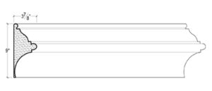 2D View of Plaster Panel Moulding – DC409-761 2D View image of Plaster Panel Moulding – DC409-761