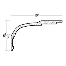Side View image of Plaster Crown Moulding – DC505-181