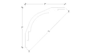 Side View image of Plaster Cove Moulding – DC507-010B